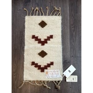 Vintage Royal Lesotho Tapestry Weavers Peru Mohair Mat 21x12 NWT Southwest Decor